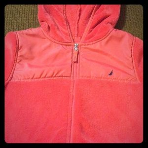 Nautica Pink Fleece Hoodie Jacket